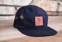 Black 5 Panel Trucker Hat with WL Wood Patch