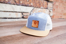 Light 5-Panel Trucker Hat *W/CUSTOM ENGRAVED Wood or leather patch