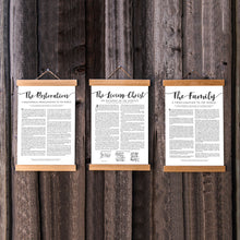 Wood framed CANVAS Proclamations- LDS Restoration, Family, Living Christ