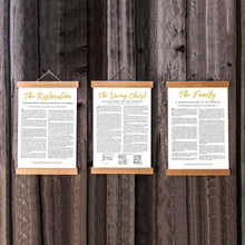 Wood framed CANVAS Proclamations- LDS Restoration, Family, Living Christ
