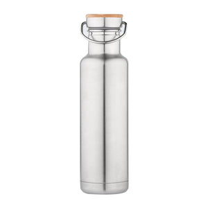 *PERSONALIZED Vacuum bottle w/ custom engraved bamboo top- 20oz