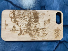 LotR Middle Earth Map Wood iphone Case