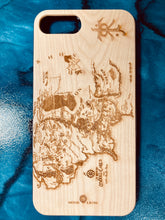 LotR Middle Earth Map Wood iphone Case