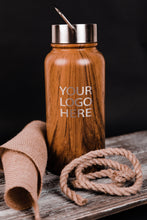 *PERSONALIZED Vacuum bottle: Wood + Stainless steel 30oz